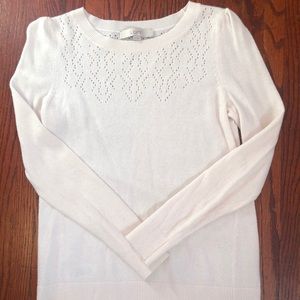 Loft cream sweater size xs